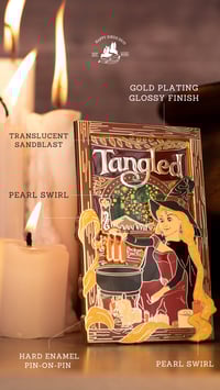 Image 2 of LONG-HAIRED WITCH PRINCESS : 4" Poster Pin (Limited Edition 40)