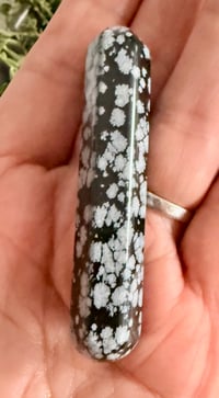 Image 3 of SNOW FLAKE OBSIDIAN WAND 