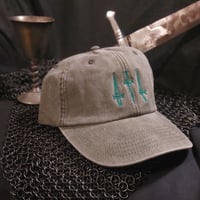 Image 1 of CREST OF SWORDS (Moss Green On Woodland Grey)