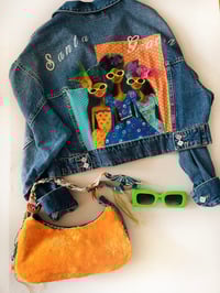 Image 1 of CHAQUETA CROP DENIM  TROPICAL SOUL