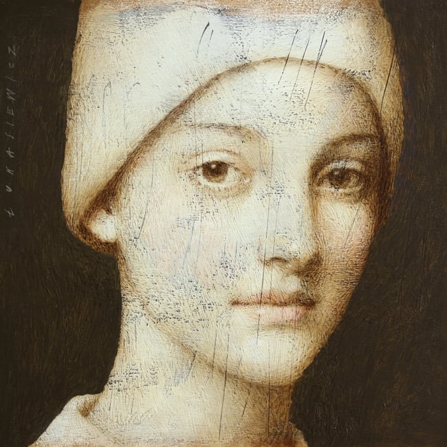 Small portrait in a hat  VII