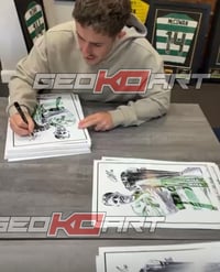 Image 1 of LUKE McCOWAN CELTIC FC 'LUKE AT ME NOW' SIGNED PRINT