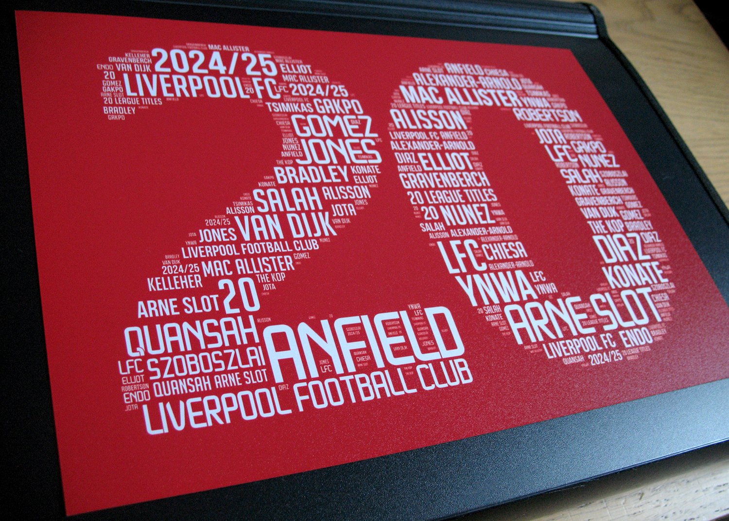 Liverpool Football Club 24-25 Season Champions print 2025 winners