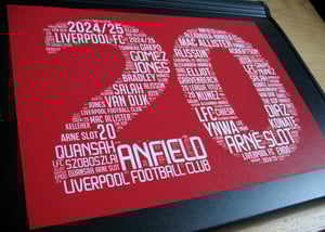 Liverpool Football Club 24-25 Season Champions print 2025 winners