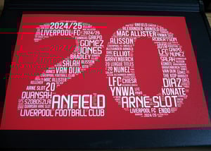 Liverpool Football Club 24-25 Season Champions print 2025 winners