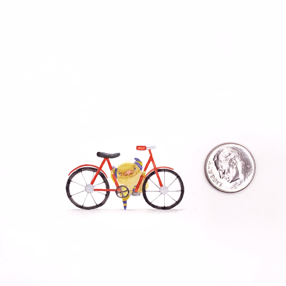 Image of The Steed - a tiny original watercolor