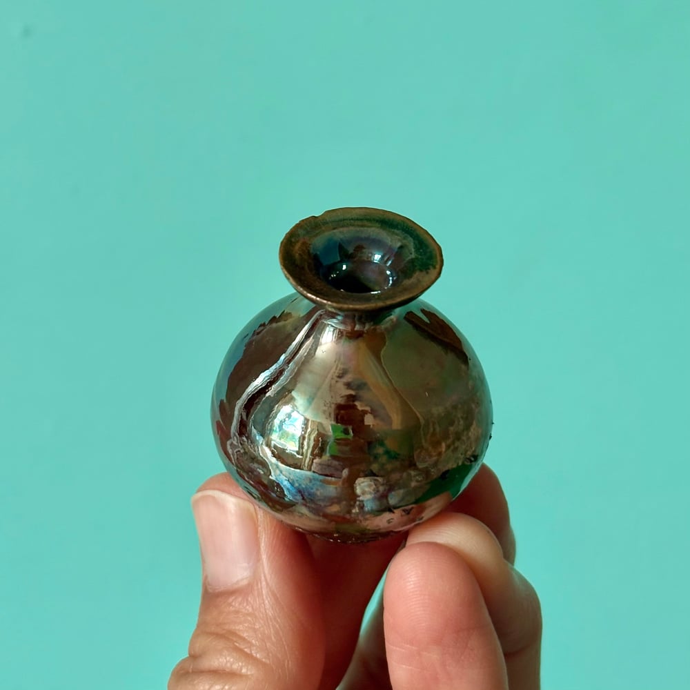 Image of Raku Rainbow Pot