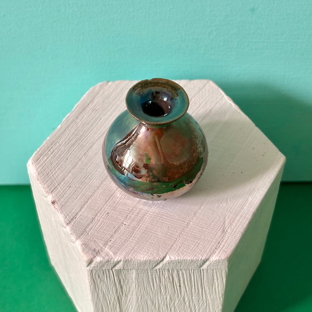 Image of Raku Rainbow Pot