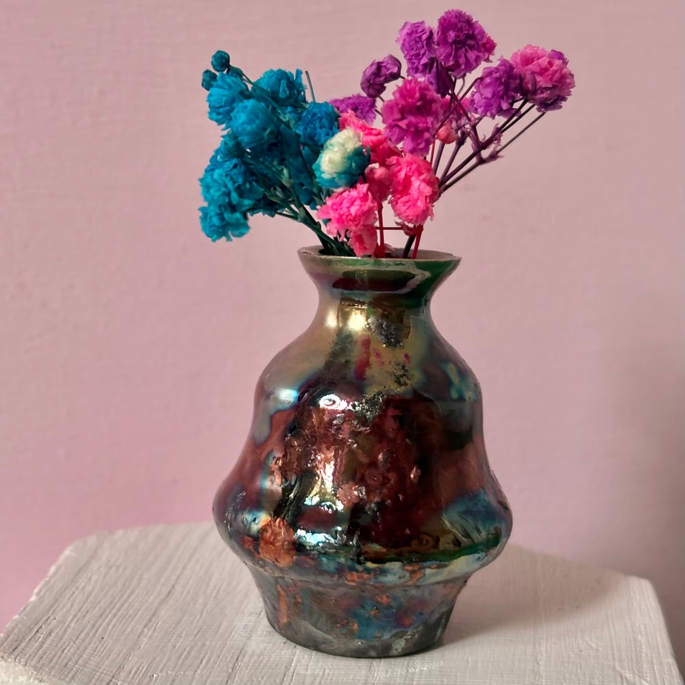 Image of Spectrum Raku Vase