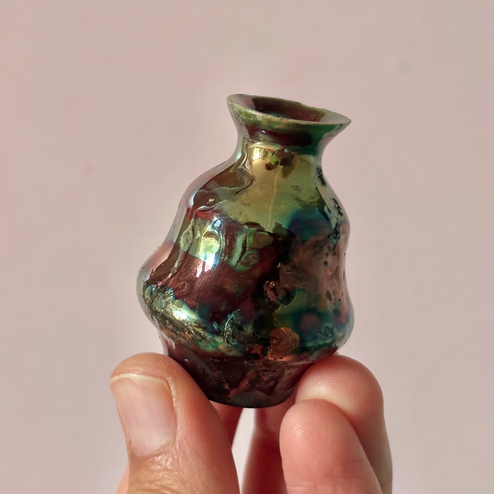 Image of Spectrum Raku Vase