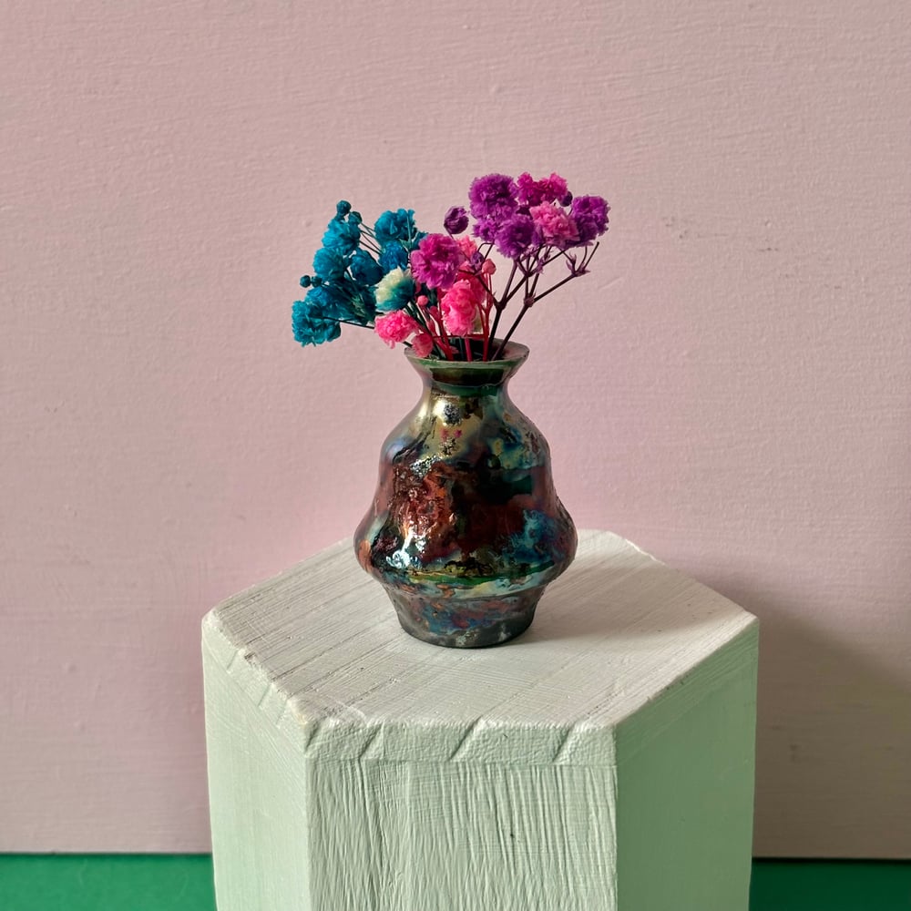 Image of Spectrum Raku Vase