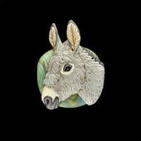 Image 1 of XXL. Young Burro Donkey - Flamework Glass Sculpture Bead