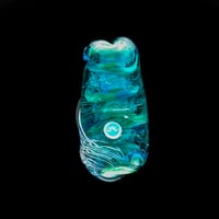 Image 2 of LG. Sunny Orange Sea Nettle Jellyfish - Lampwork Glass Sculpture Bead