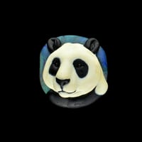 Image 1 of LG. Young Happy Panda - Flamework Glass Sculpture Bead