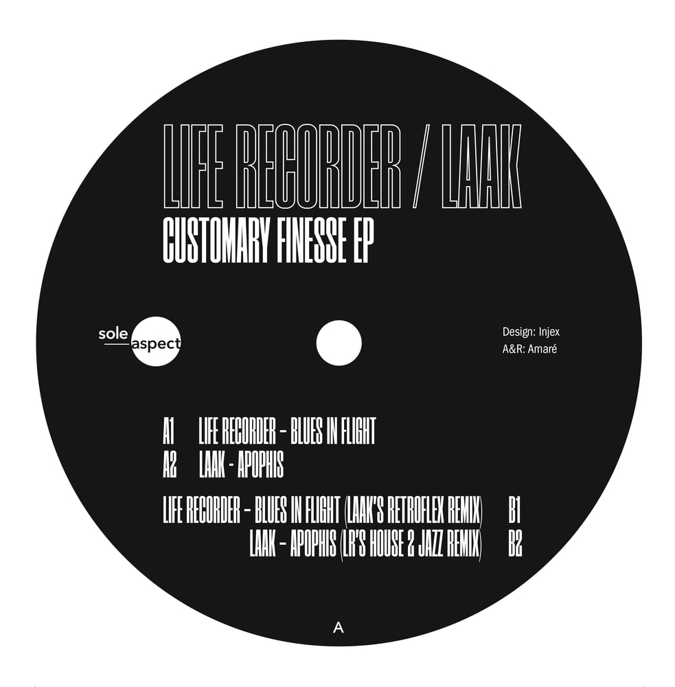 Image of SA008 - LIFE RECORDER / LAAK - CUSTOMARY FINESSE EP 12"