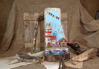 Image 1 of "Seagulls over the old lighthouse"