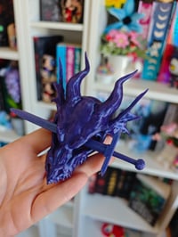 Image 2 of Horquilla dragón morado/azul iridiscente 