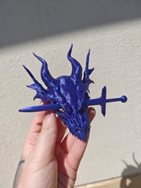 Image 4 of Horquilla dragón morado/azul iridiscente 