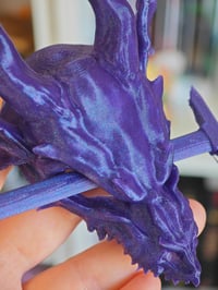 Image 6 of Horquilla dragón morado/azul iridiscente 
