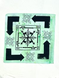 Image of IT's RIGHT HERE Hand Dyed Bandanna in Green