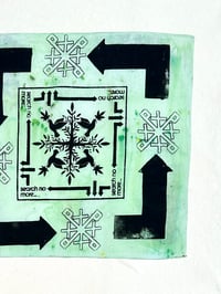 Image of IT's RIGHT HERE Hand Dyed Bandanna in Green