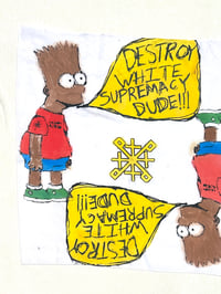 Image of DWS DUDE Hand Painted Bandanna in White