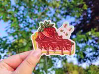 Bunny Strawberry Pie Sticker