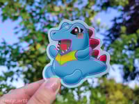 Chonky Totodile Sticker | Chonk-e-mon