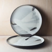 Image 3 of large dark stoneware serving plate
