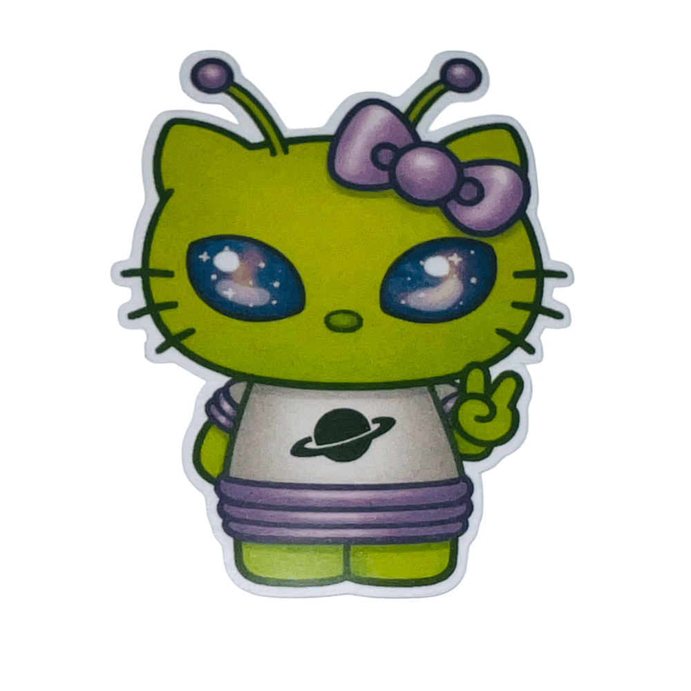 Image of hello kitty alien sticker