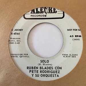 Image of Ruben Blades Con Pete Rodriguez "Hey Man" b/w "Solo"