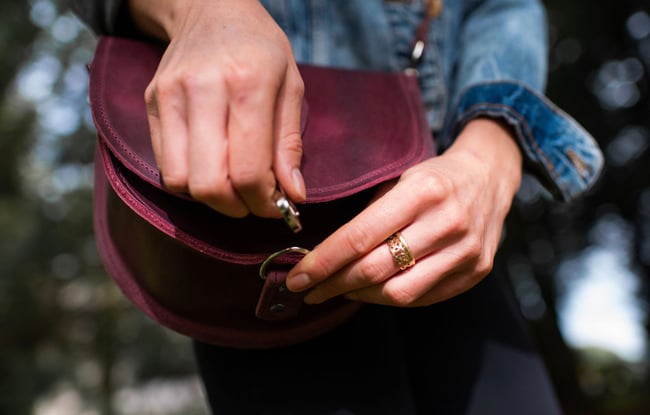 Burgundy: Saddle Bag 
