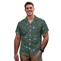 Image 1 of Men's Hawaiian Shirt- Tribal with Sovereign Logo