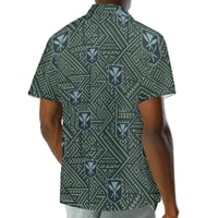 Image 4 of Men's Hawaiian Shirt- Tribal with Sovereign Logo