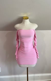 Image 1 of Rosalie ruched mini dress