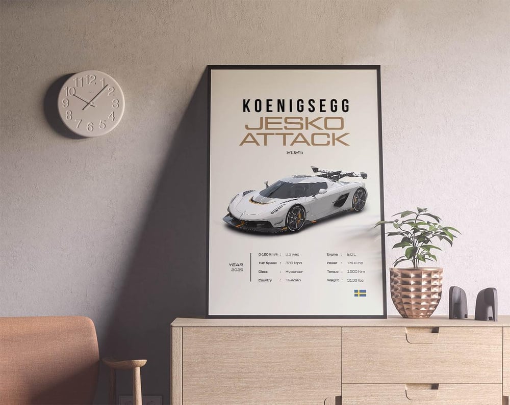 2025 Koenigsegg Jesko Attack - Sport Car Poster