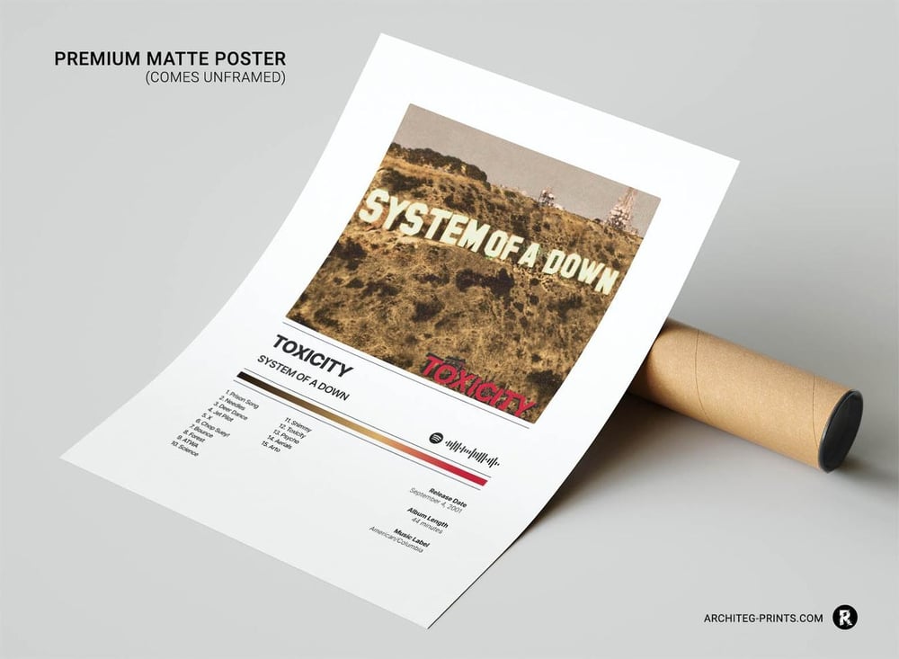System Of A Down - Toxicity Music Album Cover Poster