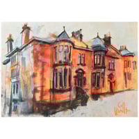 Image 1 of Hyndland Houses - Charcoal, Pencil and Soft Pastels on Paper 
