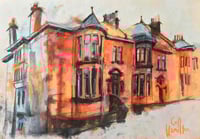 Image 2 of Hyndland Houses - Charcoal, Pencil and Soft Pastels on Paper 