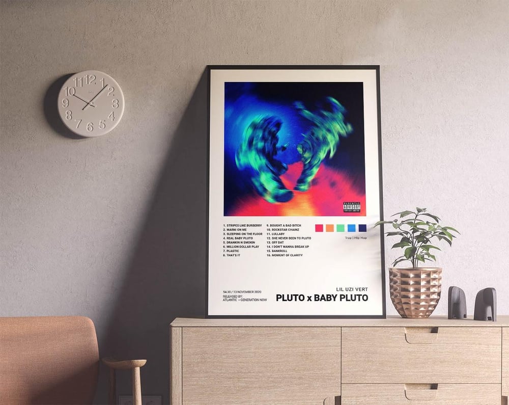 Lil Uzi Vert - Pluto x Baby Pluto Music Album Cover Poster