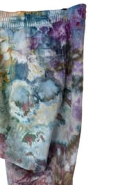 Image 4 of ♻️ UPCYCLED XL Linen Blend Pants in Earthy Watercolor Ice Dye
