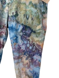 Image 6 of ♻️ UPCYCLED XL Linen Blend Pants in Earthy Watercolor Ice Dye