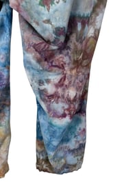 Image 7 of ♻️ UPCYCLED XL Linen Blend Pants in Earthy Watercolor Ice Dye