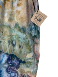 Image 9 of ♻️ UPCYCLED XL Linen Blend Pants in Earthy Watercolor Ice Dye