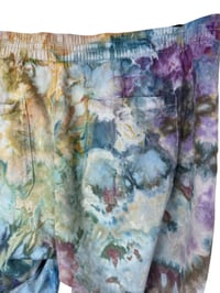 Image 10 of ♻️ UPCYCLED XL Linen Blend Pants in Earthy Watercolor Ice Dye