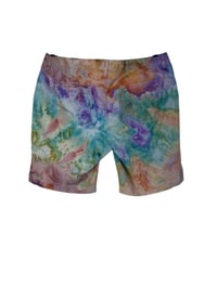 Image 2 of ♻️ UPCYCLED Ladies 16 Bermuda Shorts in Muted Watercolor Ice Dye