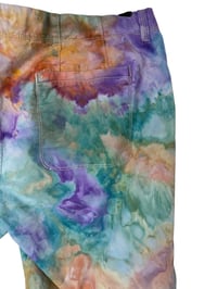 Image 8 of ♻️ UPCYCLED Ladies 16 Bermuda Shorts in Muted Watercolor Ice Dye