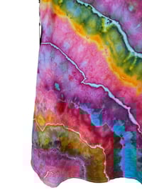 Image 8 of ♻️ UPCYCLED M Linen Blend Shirt Dress in Bright Geode Ice Dye