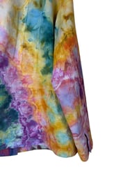 Image 7 of ♻️ UPCYCLED 1X (18W) Coldwater Creek Linen Jacket in Bright Ice Dye