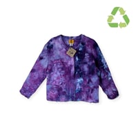 Image 1 of ♻️ UPCYCLED Ladies 14 Linen Blend Jacket in Purple Haze Ice Dye